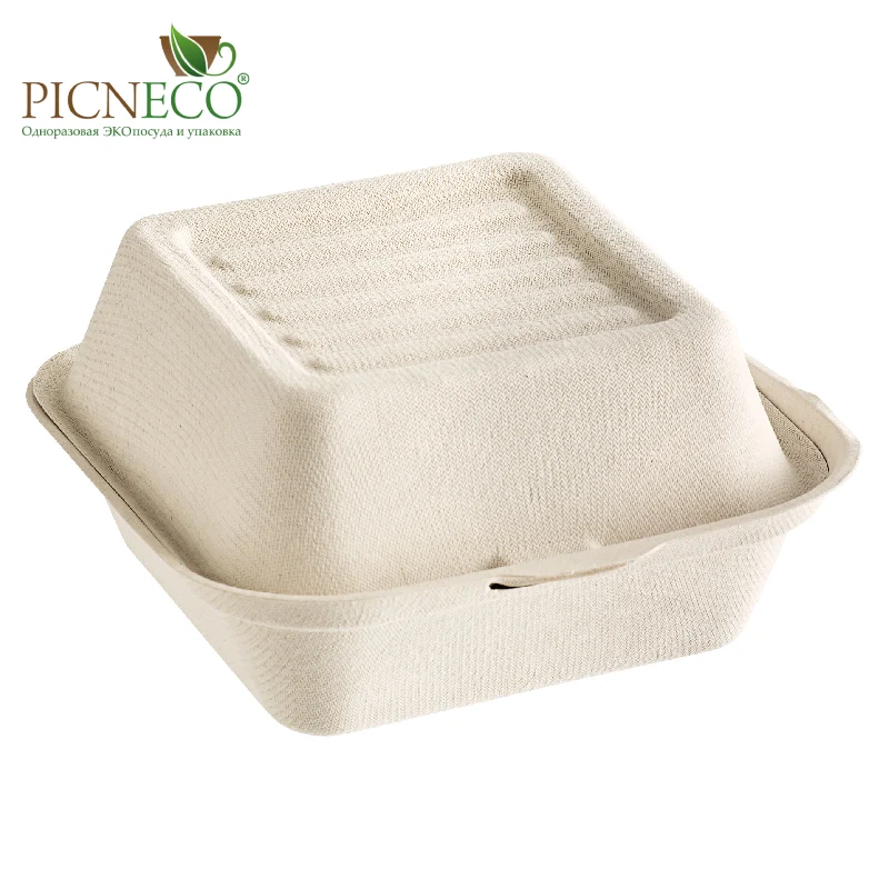 товар Бургер бокс из целлюлозы, 155x153x80, бежевый BBP005